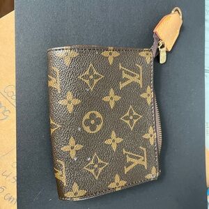 Louis Vuitton Brown and Gold Key Pouch